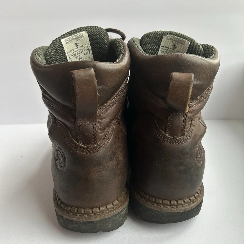 GEORGIA‎ BOOTS Mens 12W Steel Toe Renegade Work Hammer Brown Leather Wtpf G6303